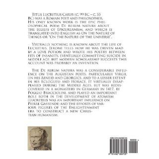 Of The Nature of Things (Roman Classics) Titus Lucretius Carus, William Ellery Leonard 9781492389705 Books
