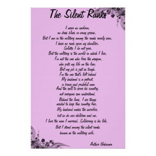 "The Silent Ranks" poem Print