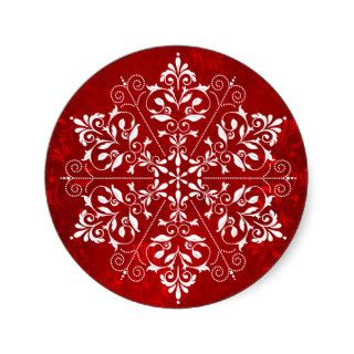 Elegant Snowflake Christmas Stickers