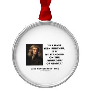 Newton Standing On The Shoulders Of Giants Christmas Tree Ornament