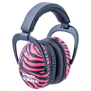 Pro Ears Ultra Sleek Pink Zebra Ear Muffs Pro Ears Hearing & Eye Protection