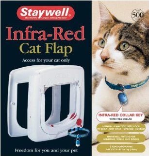 PetSafe Staywell Infrared 4 Way Locking Cat Flap, White  Pet Doors 