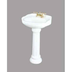 St. Thomas Creations Arlington Petite Pedestal Lavatory  White 5127.040.01