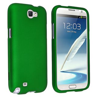 BasAcc Green Rubber Coated Case for Samsung Galaxy Note II N7100 BasAcc Cases & Holders