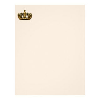 Art Deco Golden Royal Crown [3D] Custom Letterhead
