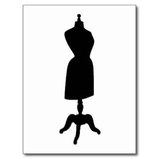 Victorian Dress Form Silhouette Post Card