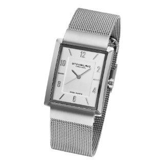 Stuhrling Original Men's 325.33112 Newberry Plaza Swiss Quartz Silver Dial Mesh Watch Watches