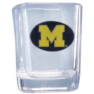 NCAA Michigan Wolverines Shot Glass  Sports Fan Shot Glasses  Sports & Outdoors