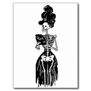 Lady Skeleton Post Cards