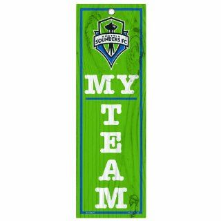 MLS Seattle Sounders FC 4 by 13 Wood "My Team" Sign  Sports Fan Decorative Plaques  Sports & Outdoors