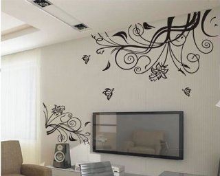 Nature Decal Wall Stickers Vinyl Wall Decor Romantic Flower Vine Flowers Tv Set Living Room Bed Room Sofa Paste Decals Removeable Art 328    