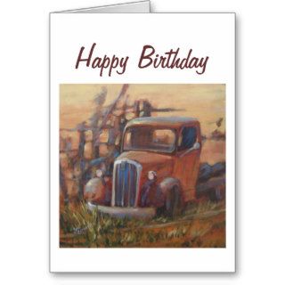 Happy Birthday Pickup Truck Greeting Cards