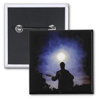 Full Moon & Guitar Silhouette Pins