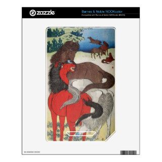 Horse by  Katsushika Hokusai Decal For NOOK Color