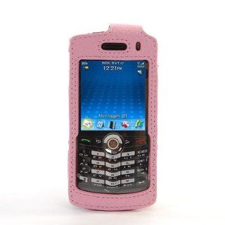 Blackberry Pearl Leather Case in Pink Cell Phones & Accessories