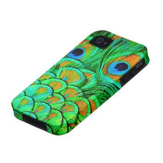 Fake Peacock Feathers Abstract Nature Pattern iPhone 4 Covers