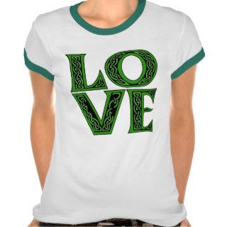 Celtic Font LOVE Tee Shirt