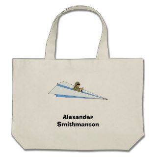 Customizable Flying Paper Airplane Pilot Tote Bag
