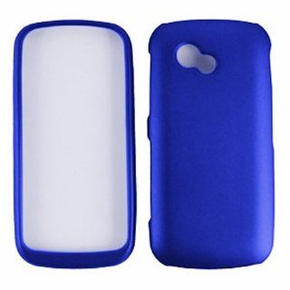 LG GW370 / Neon II Slim Rubberized Protective Snap On Hard Cover Case   Blue Cell Phones & Accessories