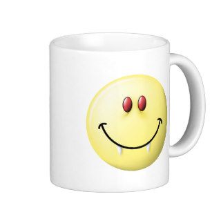 Vampire Smiley Face Coffee Mug