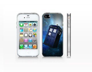 PSP4 072   Police Box   Doctor Who, 2D Printted Black case, iPhone 4 case, iP Cell Phones & Accessories