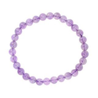 Purple Amethyst Genuine Gemstone 6mm Bead Stretch Bracelet, 7 Inch Length, #7217 Taos Trading Jewelry Jewelry