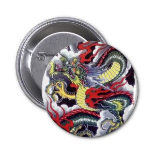 Japanese Dragon Pinback Button
