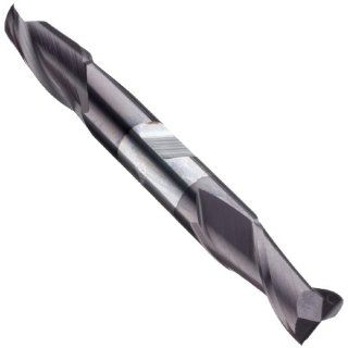 Niagara Cutter 85404 Carbide Square Nose End Mill, Double End, Inch, Weldon Shank, TiAlN Finish, Roughing and Finishing Cut, 30 Degree Helix, 2 Flutes, 3.5" Overall Length, 0.344" Cutting Diameter, 0.375" Shank Diameter Industrial & Sci