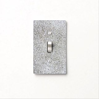 Silver Rocaille Seed Beads Light switch cover