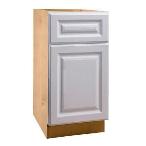 Home Decorators Collection Assembled 18x34.5x24 in. Base Cabinet with Single Door in Hallmark Arctic White B18L HAW