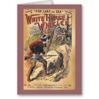 White Horse   Western Dime Novel   Vintage Card