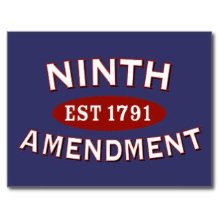 Ninth Amendment Est 1791 Post Card