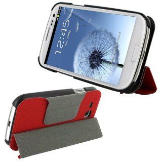 Skque Basketball Textured Faux Leather Wallet Flip Case for Samsung S3 I9300,Red Cell Phones & Accessories