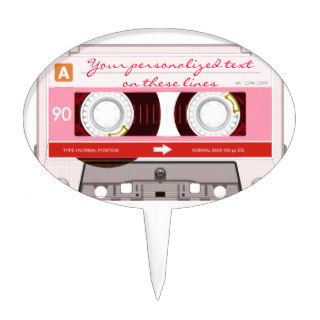 Cassette tape   red   cake pick