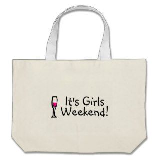 Its Girls Weekend Wine Canvas Bag