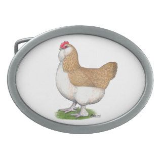 Faverolle Hen Oval Belt Buckles