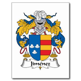 Jimenez Family Crest Postcards