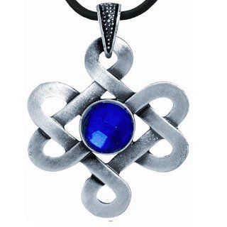 Pewter Blue Crystal Celtic Knot Necklace Men S Necklaces Jewelry
