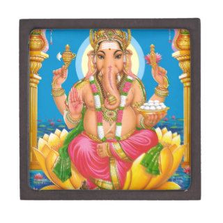 Ganesh Ganesha Ganapati Hindu Elephant Deity Premium Trinket Boxes