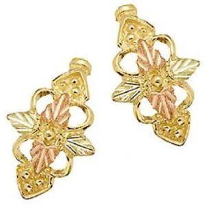 Stamper 12K Black Hills Solid Gold Earrings. E1457 Stamper Jewelry
