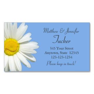 Blue Bride & Groom Contact Information Card Business Card