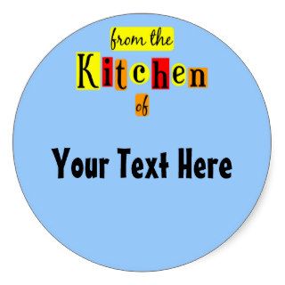 From the Kitchen of Retro Custom Canning Label Round Stickers