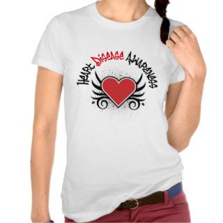 Heart Disease Awareness Grunge T shirts