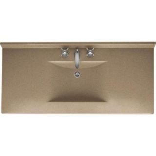 Swanstone Contour 49 in. Solid Surface Vanity Top in Barley with Barley Basin CV2249 091