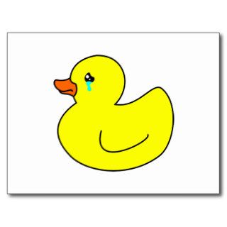 Sad Rubber Duck Post Card