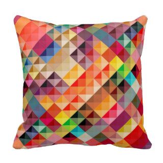 Rhombuses of colors throw pillow