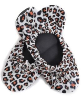Leopard Print Roll Up Soft Elastic Shoes, XL (10") Clothing