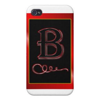 "B" B Monogram Letter A Initial surname christian iPhone 4/4S Covers