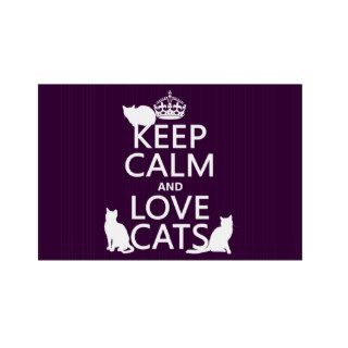 Keep Calm and Love Cats (in any color) Lawn Sign