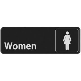 The Hillman Group 3 in. x 9 in. Plastic Womens Restroom Sign 841762